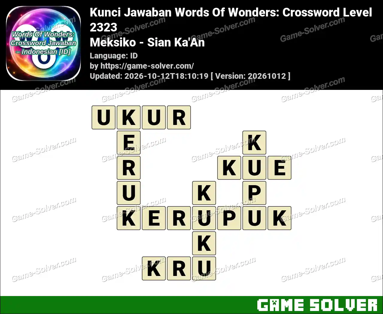 Kunci Jawaban Words Of Wonders: Crossword Level 2323 – Meksiko – Sian Ka’An